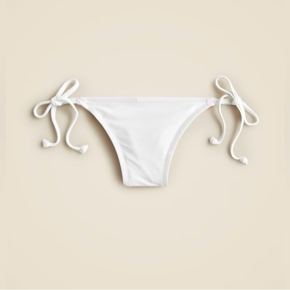 J.Crew Heritage hipster string bikini bottom in white - Picture 3 of 10
